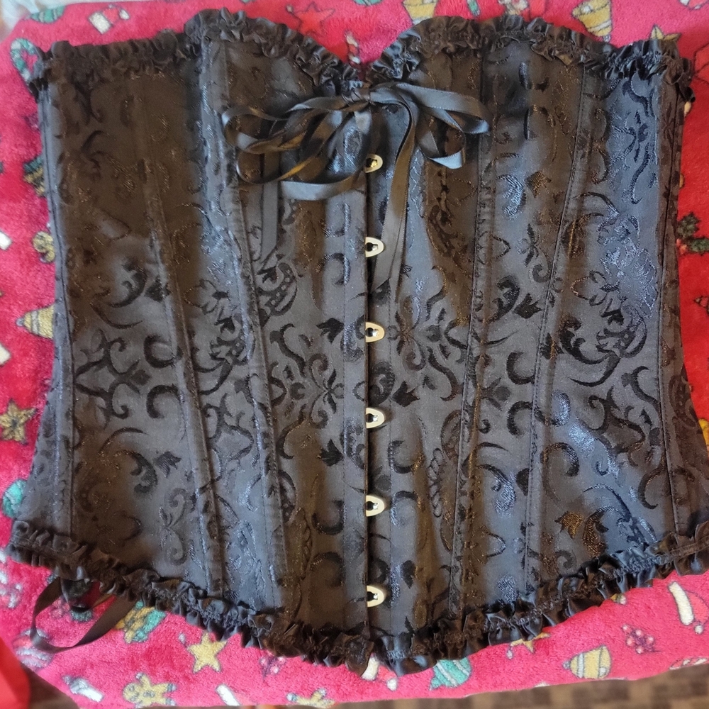 Chic Black Lace-Up Corset